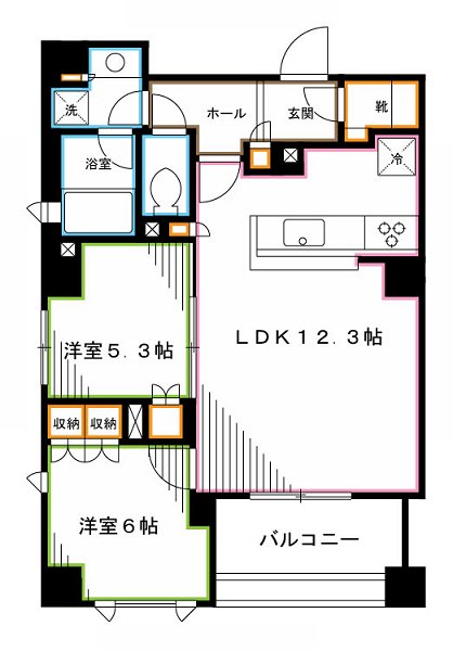 　コートハウス中野坂上  間取り