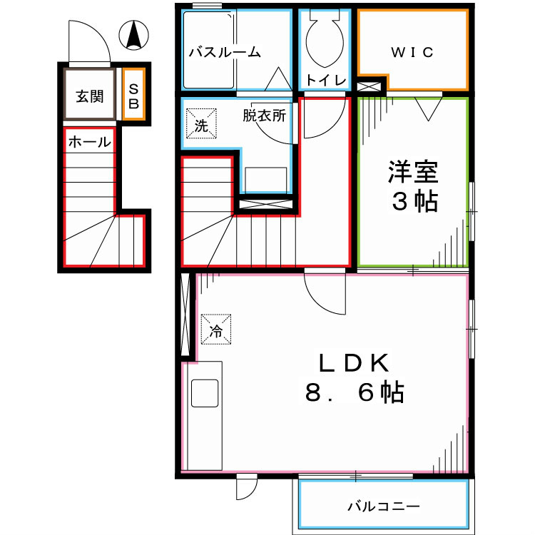 クレセント国立 間取り