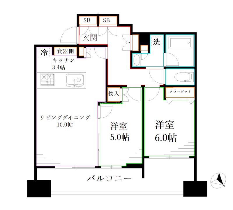 プラウド三鷹 間取り