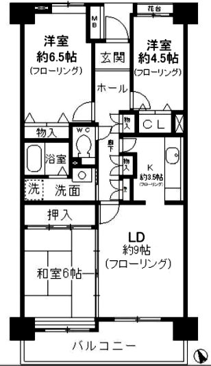 コーポレート小金井梶野通り1号棟 間取り