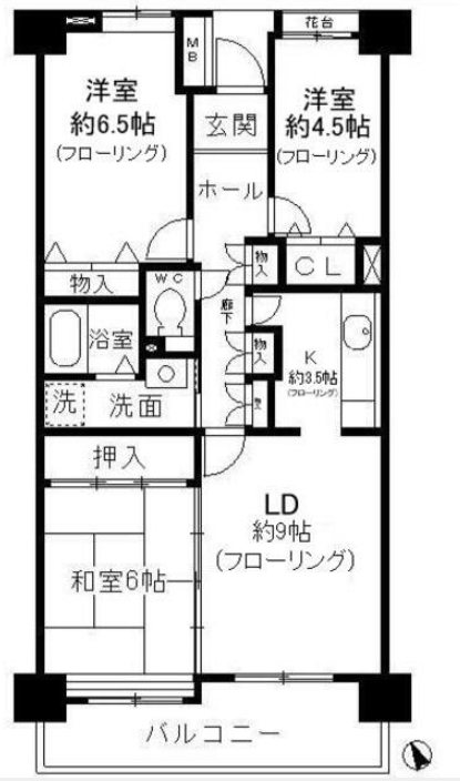 コーポレート小金井梶野通り 1号棟 間取り