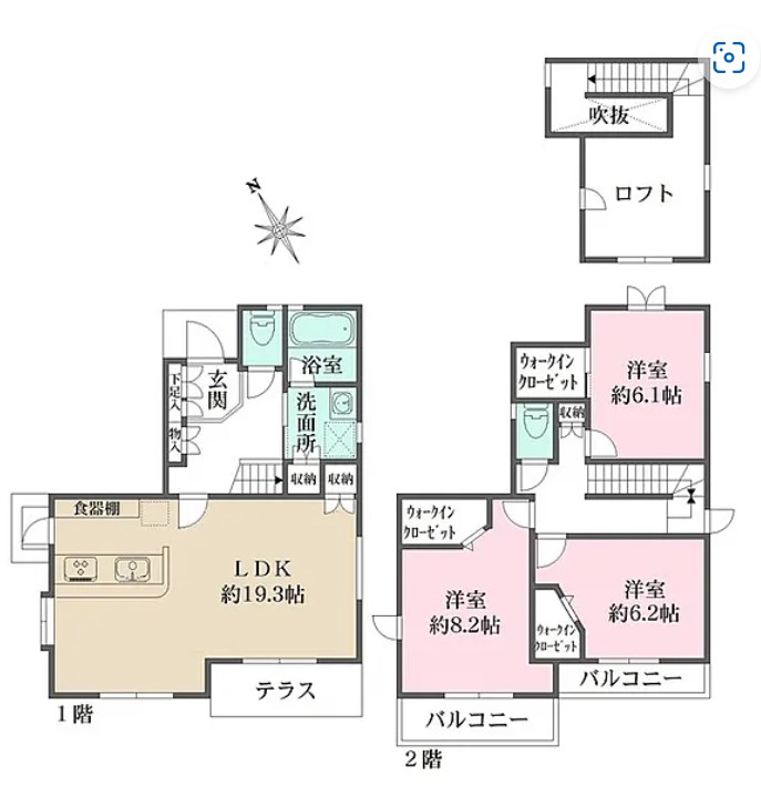 杉並区久我山2丁目戸建  間取り