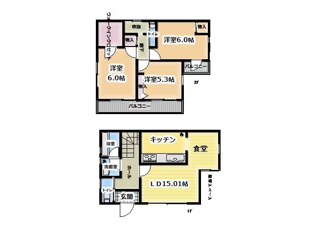 中落合3丁目I貸家 間取り