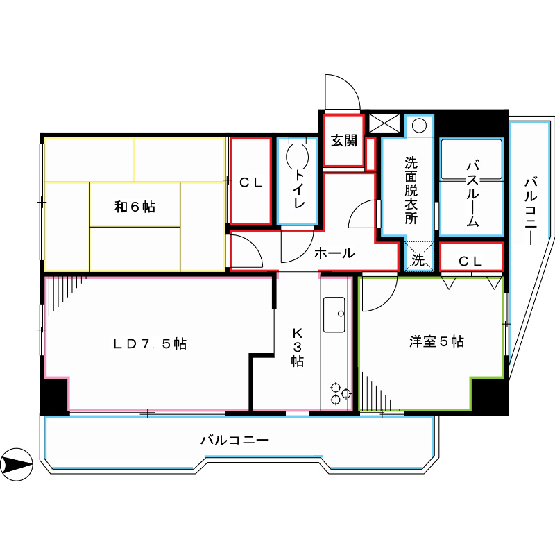 パームス鷺宮  間取り