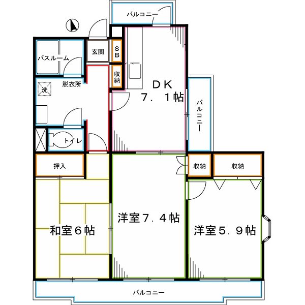 クレールメゾン恋ヶ窪 間取り