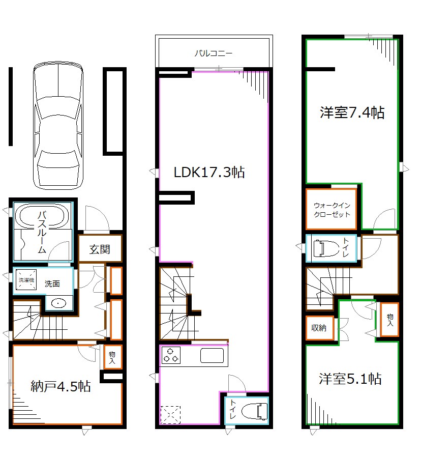 東京都杉並区阿佐谷北３丁目 間取り