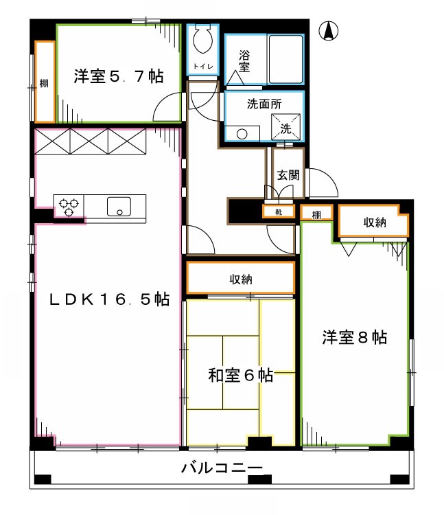 スカイプラザ中野 間取り