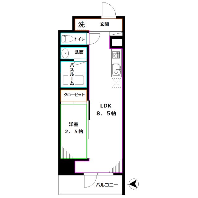 ハーモニーレジデンス東京武蔵関WEST SIDE 間取り