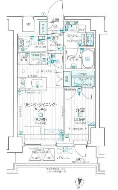 デュオステージ武蔵関 間取り