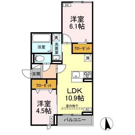 アセットコート貫井北町　B棟   間取り