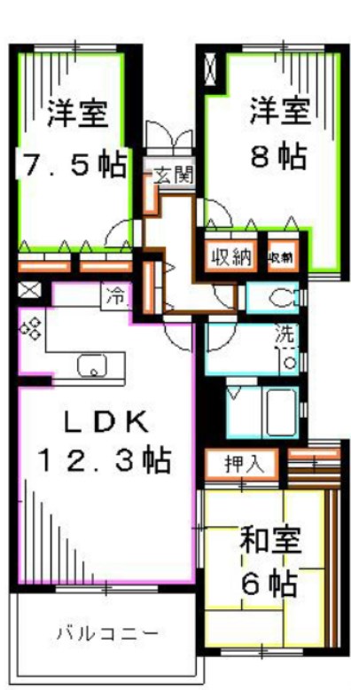 テラスアパートメント青葉 間取り