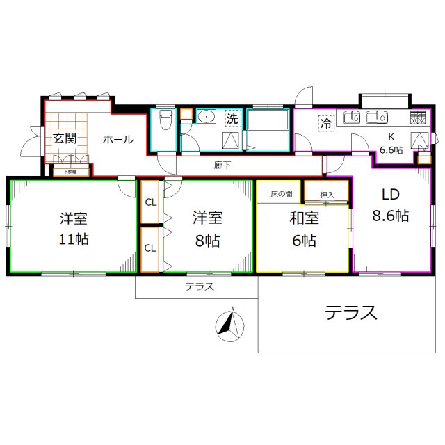 フェリス国立 間取り