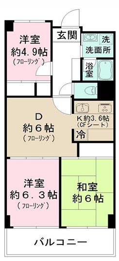 武蔵野ビューハイツ 間取り