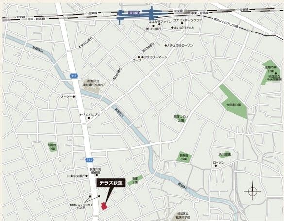 テラス荻窪 地図（共通）