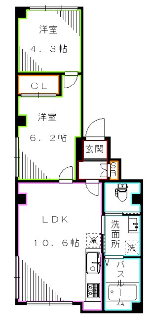 東京都中野区東中野４丁目 間取り