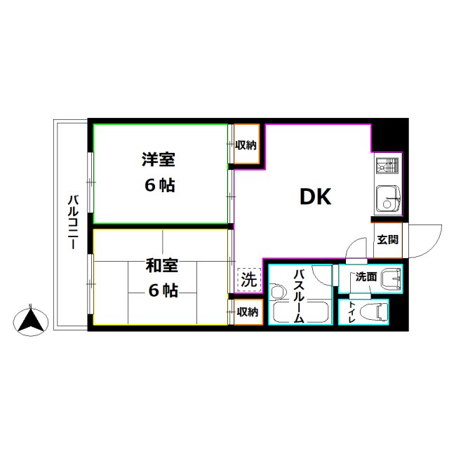 グリーンサンハイツ 間取り図
