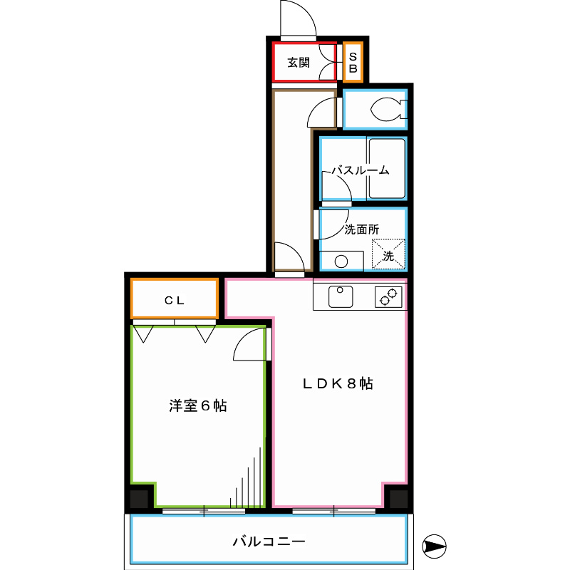 東京都中野区中野６丁目 間取り