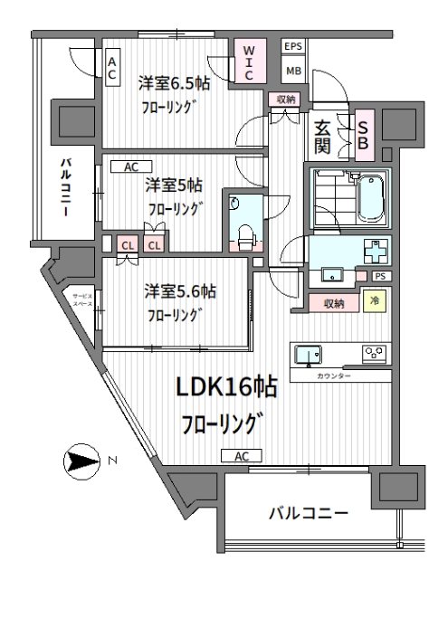 ザ・パークハウス中野坂上レジデンス 間取り