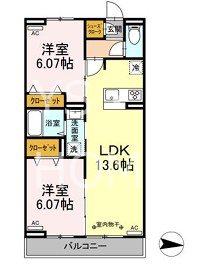 ヴィルソレイユ西荻Ⅰ・Ⅱ 　Ⅰ 間取り