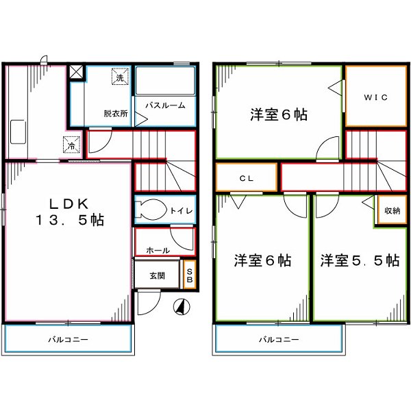 デュオ　C棟 間取り図