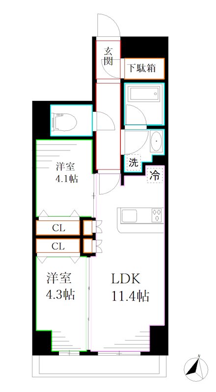 テラス荻窪  間取り