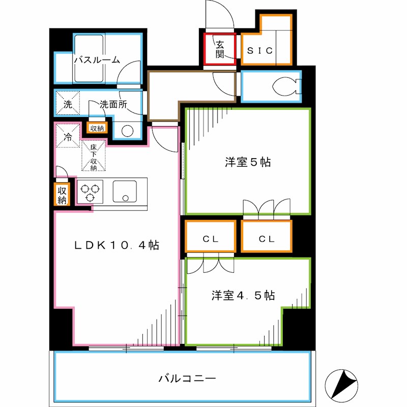 東京都中野区東中野５丁目 間取り