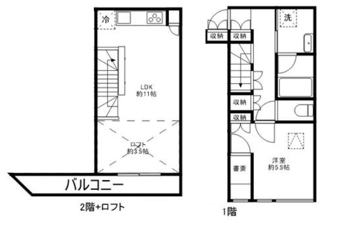 東京都中野区沼袋１丁目 間取り