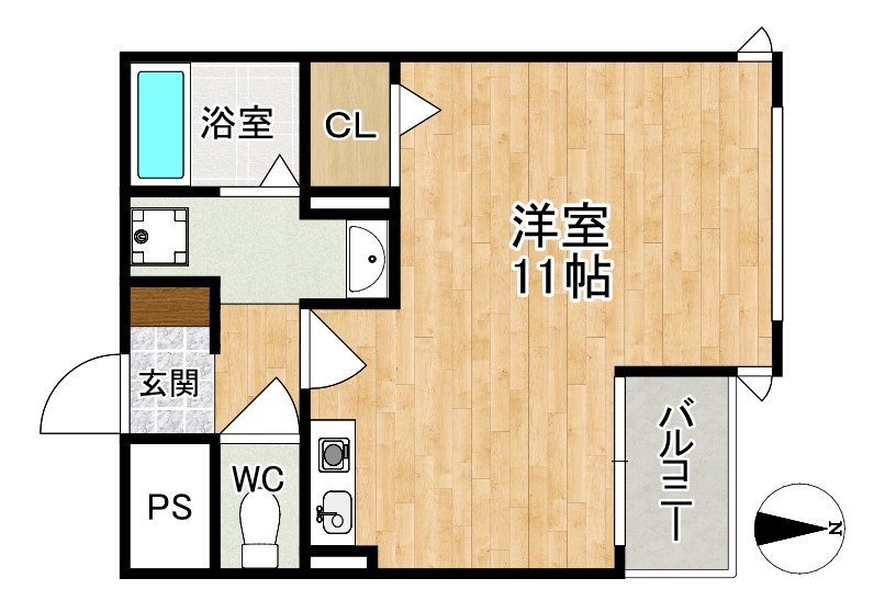 フレアコート奈良 309号室 間取り