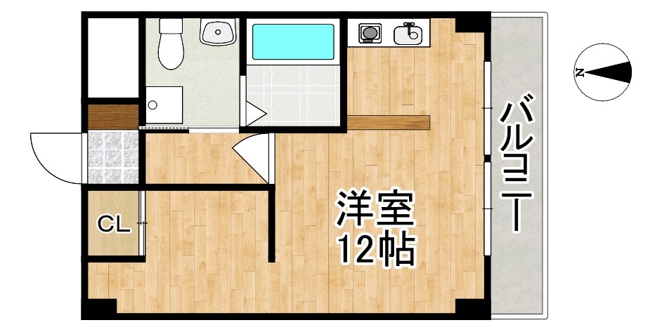 フラッツ小西 607号室 間取り