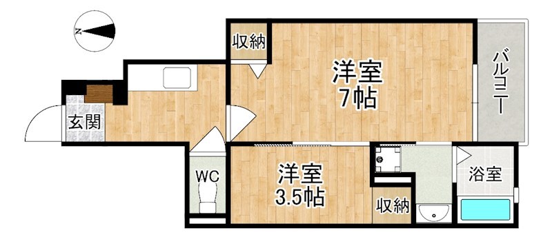サンセレノ　ＷＡＢＩ 101号室 間取り
