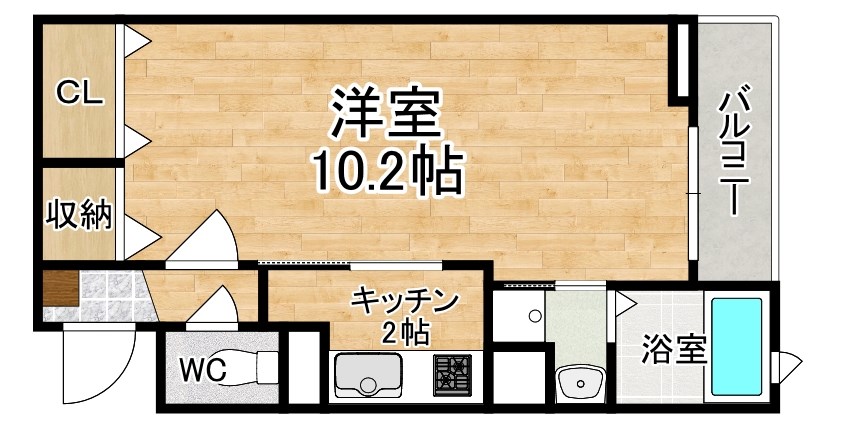 レジデンス新道 101号室 間取り
