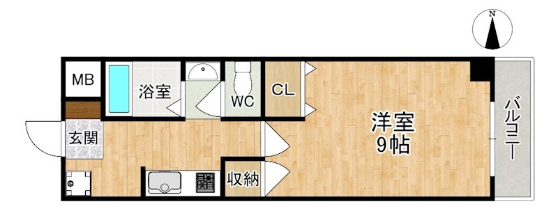 杉ヶ町北ビル 606号室 間取り