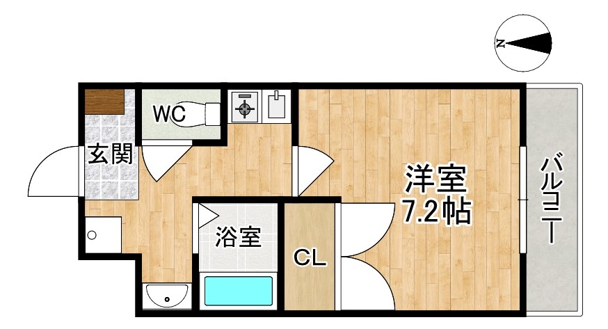 クレセール杉ヶ町 502号室 間取り