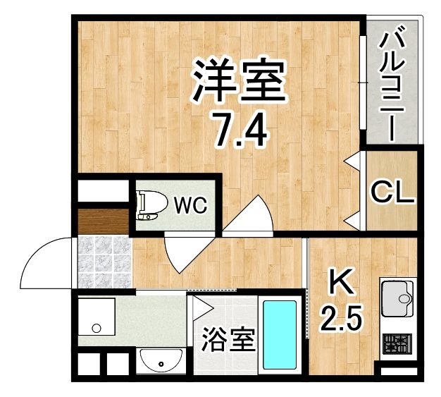 ＡＬＨＯＵＳＥ南城戸 105号室 間取り