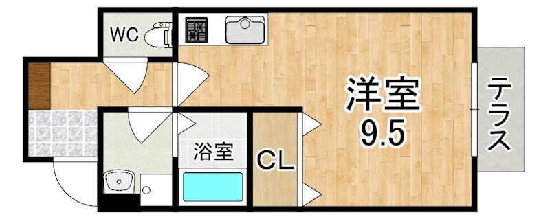クレイドル奈良町 103号室 間取り