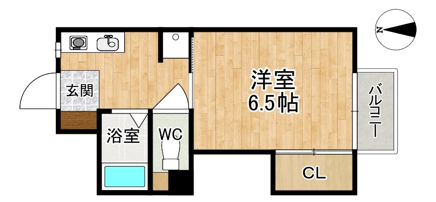 ハイツあかつき 110号室 間取り