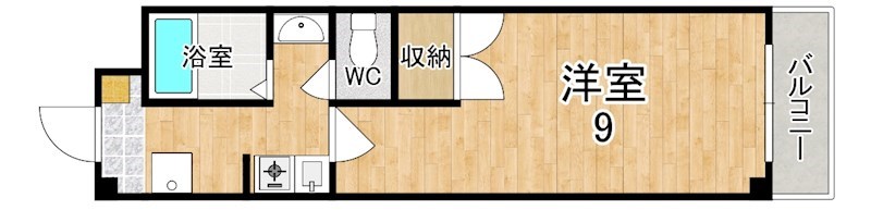 クレセール杉ヶ町 403号室 間取り