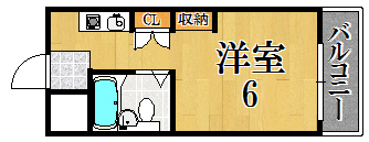 シャンクレール奈良 108号室 間取り