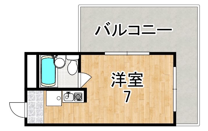 ハイツキャンパス 307号室 間取り