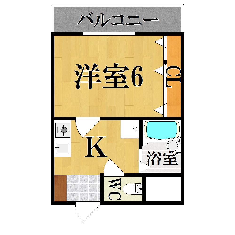 杉ヶ中町ビル 403号室 間取り