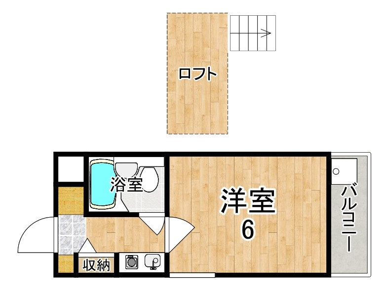 シティパレス川之上町 201号室 間取り
