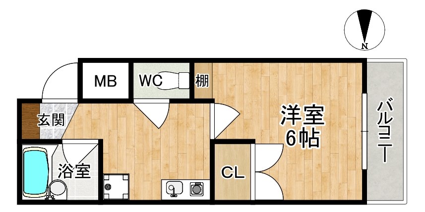 ＣＯＭＯ　ＨＯＵＳＥ 103号室 間取り
