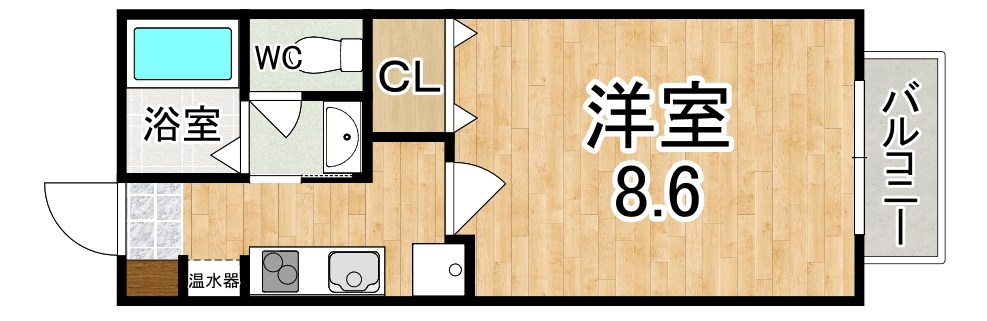 リヴェール高畑 101号室 間取り