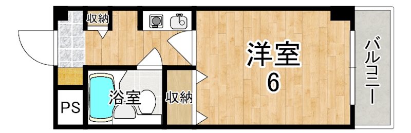 シティパレスJR奈良P-7 207号室 間取り