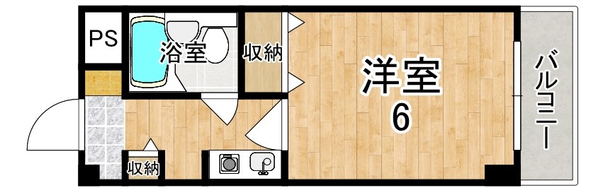 シティパレスJR奈良P-7 206号室 間取り