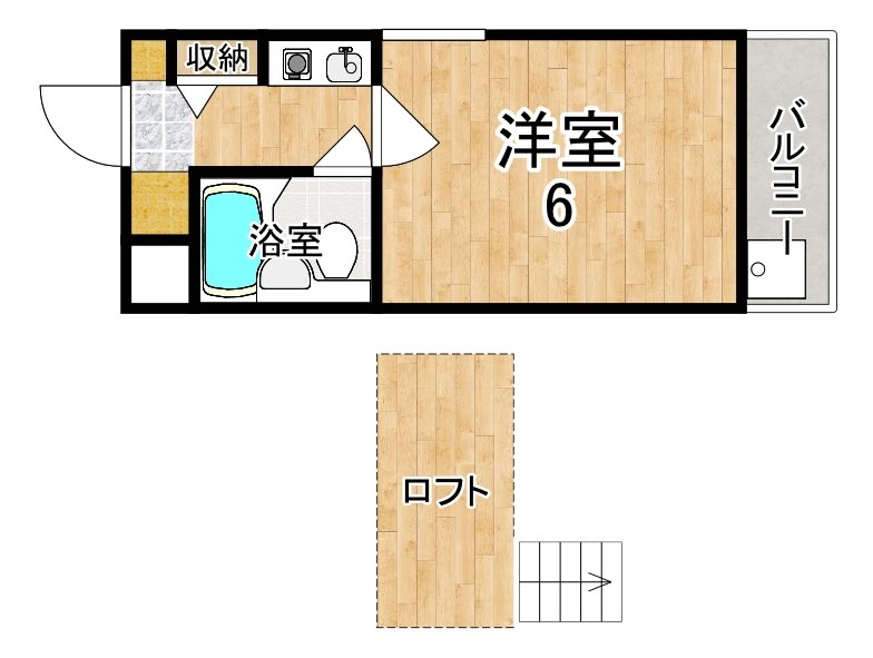 シティパレス川之上町 202号室 間取り