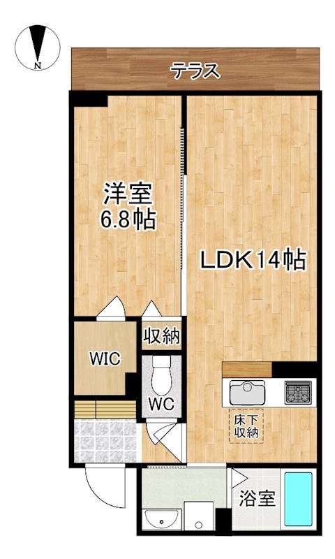 ウエストメゾン西木辻 106号室 間取り