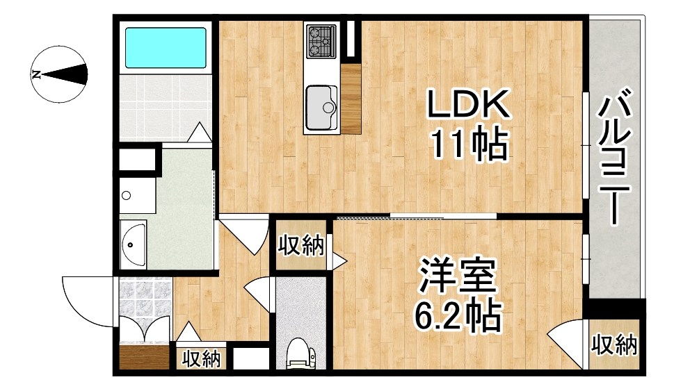 ウエストメゾン西木辻 202号室 間取り