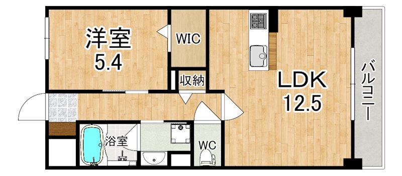 エトワール倭 203号室 間取り