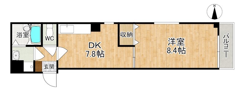エスポワール内侍原 605号室 間取り
